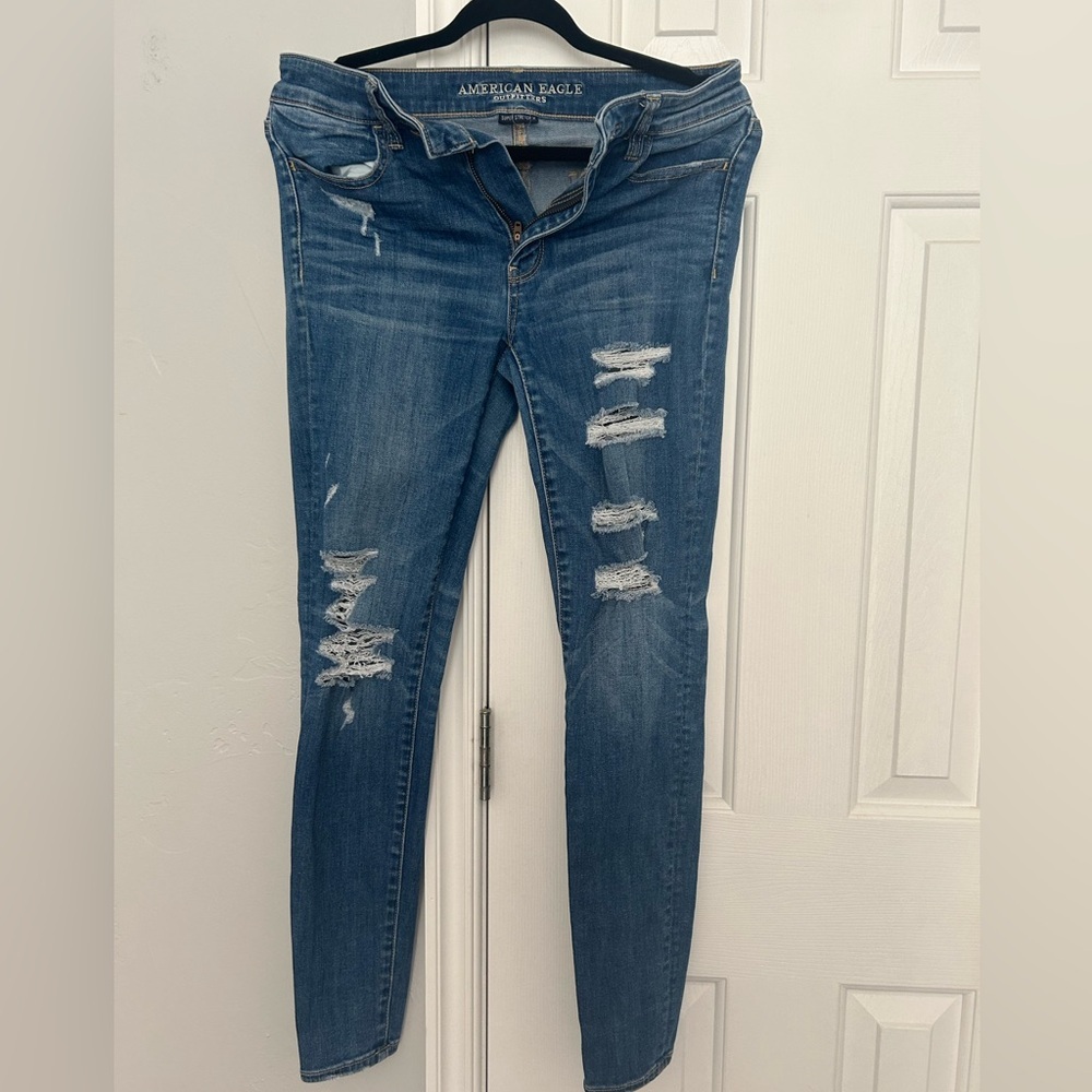 AE Distressed Blue Jeans